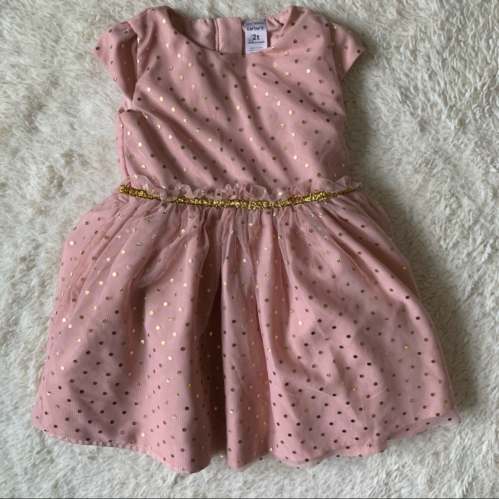 CARTERS | Pink and Gold Party Dress